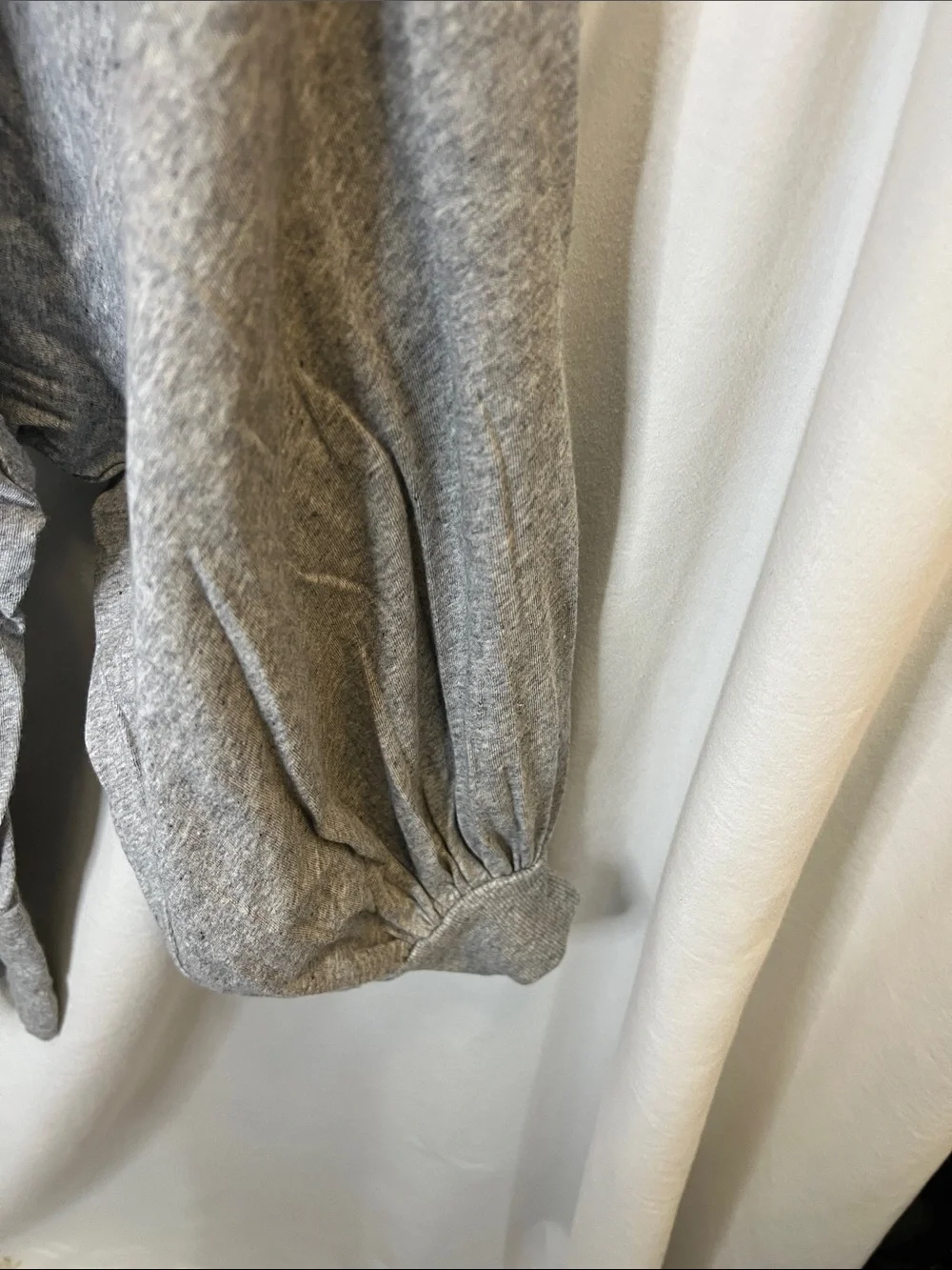 Free People Oversized Light Heather Gray Pullover Long Sleeve Top